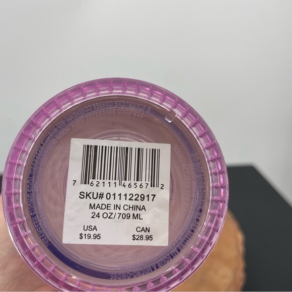 Starbucks blue and pink ombré grid tumbler 24 oz - Picture 5 of 6